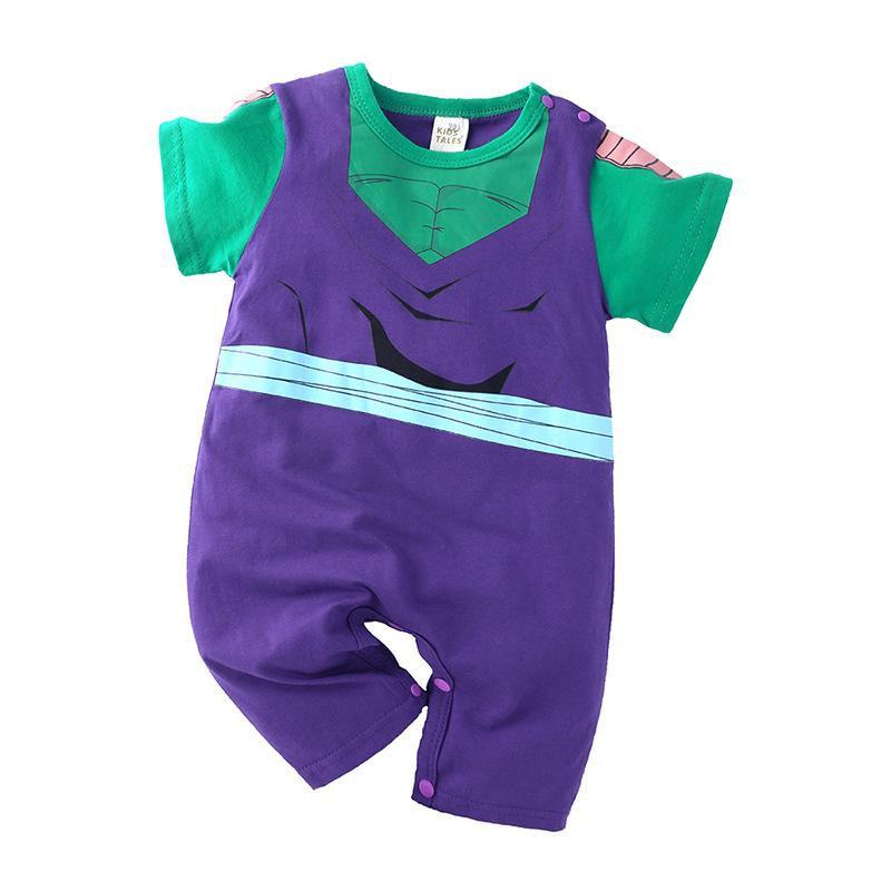 Anime Baby Romper Summer Short Sleeve Infant Bodysuit 0-12 Months Cute Cartoon Print