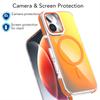 For iPhone 17 Magnetic Case TPU Acrylic Phone Back Cover with Lens Film and Kickstand