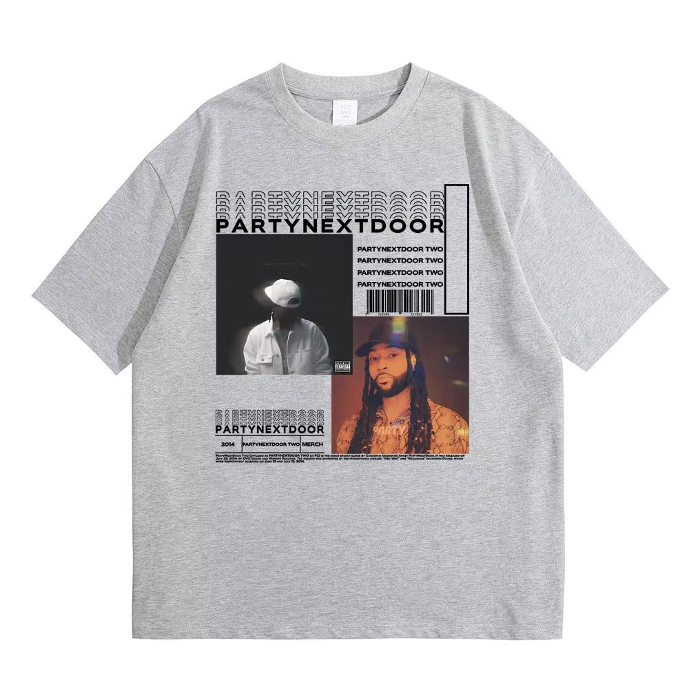 

Футболка с графикой двух альбомов рэпера Partynextdoor, мужская, хип-хоп, винтажная, с принтом, мужская, женская, хлопковая, футболки оверсайз 4XL
