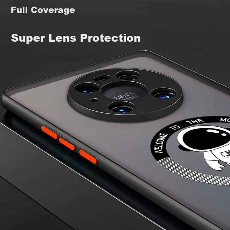 Phone Case for Huawei Mate 40 Pro, Shockproof Silicone Upgraded Lens Full Protection Cartoon Graffiti Trendy Color-Contrasting - Fish in Water