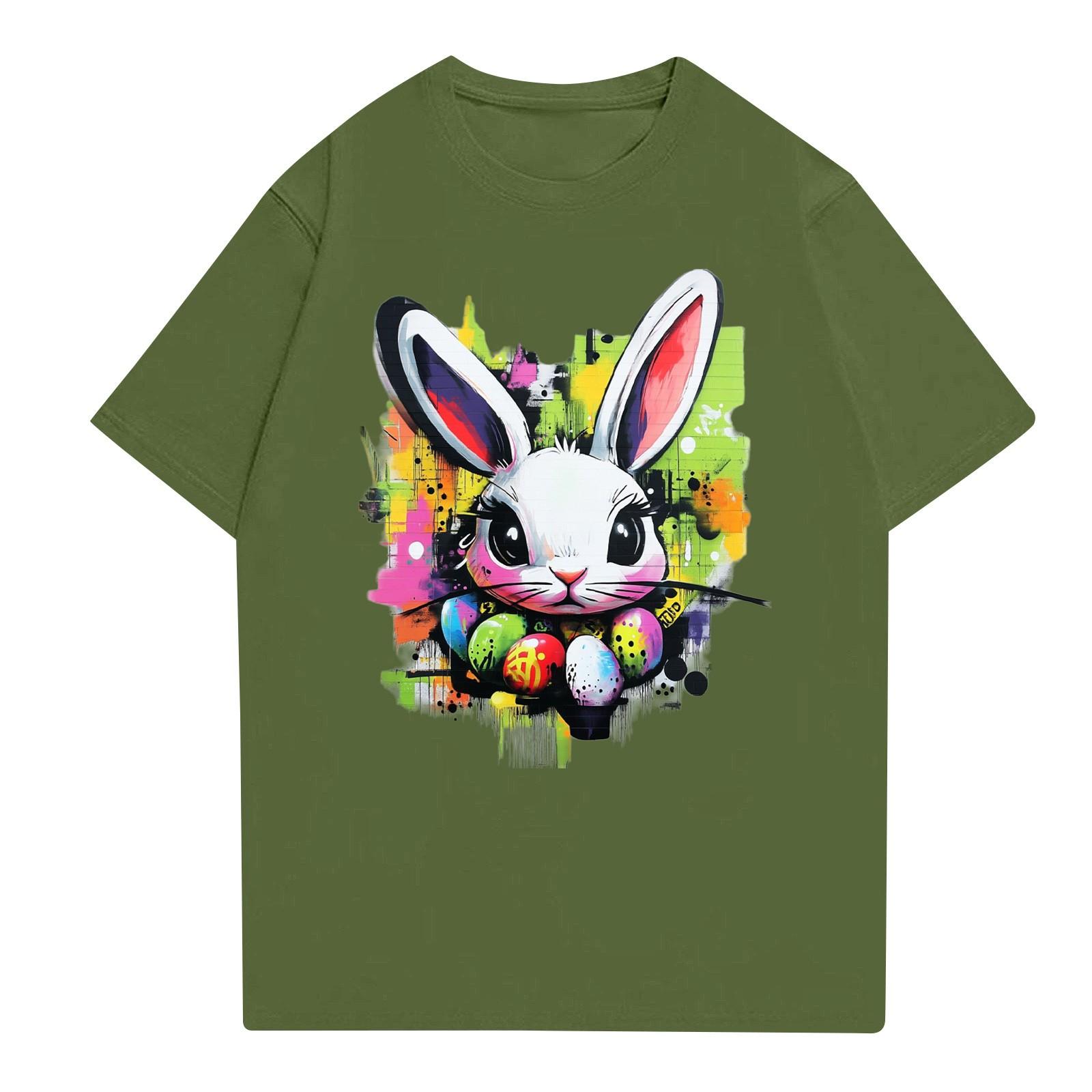 

Женская повседневная футболка с круглым вырезом и короткими рукавами с принтом L армия зеленый