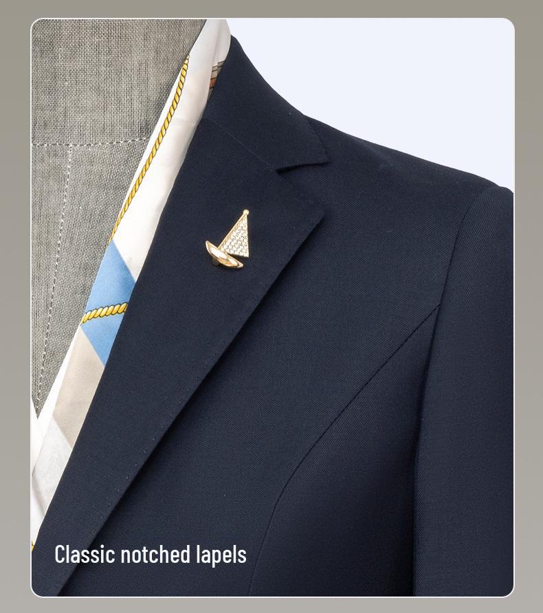 Zongchi Women's Premium Wool Suit with Machine-Washable Half-Linen Lining - High-End Formal Wear