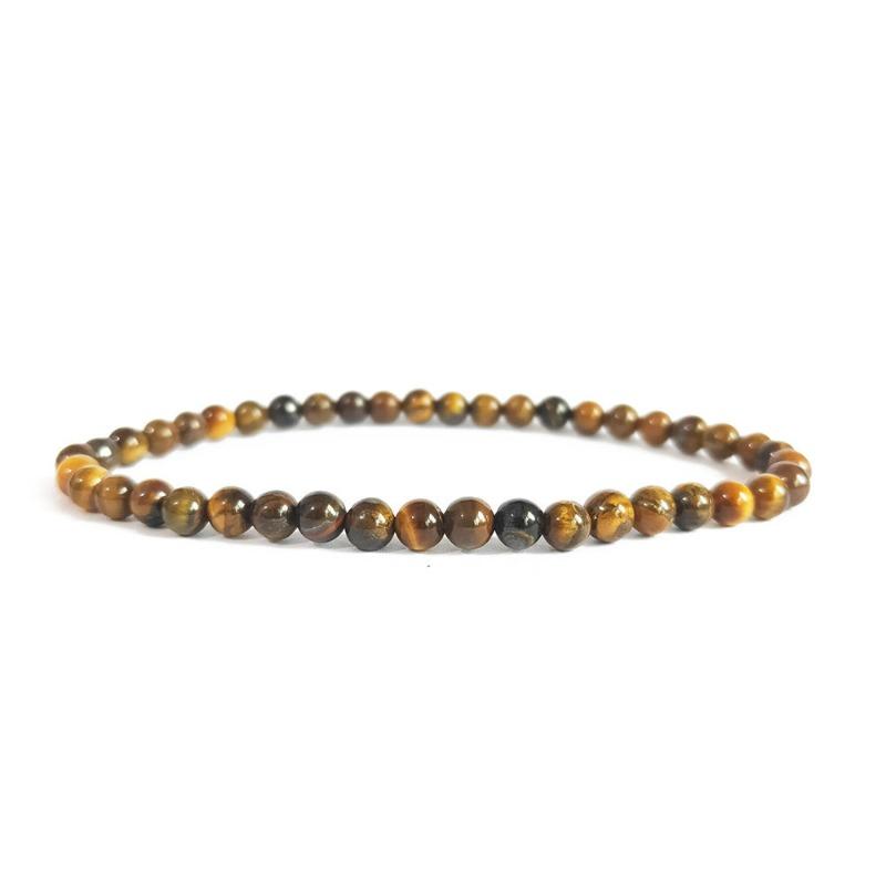 

Mary 4Mm natural agate stone bead energy charm bracelet, female semi-precious stone 19cm