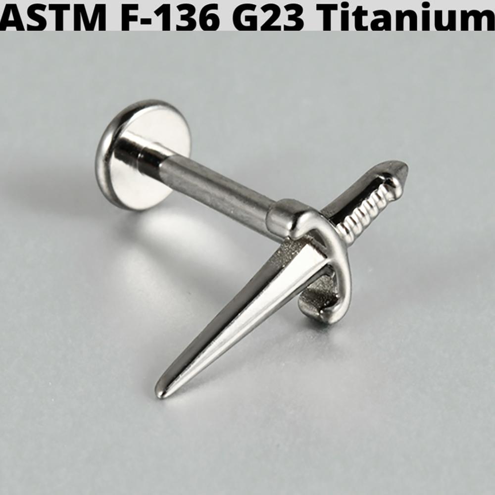 Cz Four Pointed Star G23 Solid Titanium Cartilage Earrings Stud 16G Internally Threaded Sun Helix Ear Tragus Piercing Jewelry