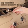 1pc Faux Leather Multi-Functional Car Headrest Hook Metal Material Easy Installation Single Dual Storage Hanger for Vehicle Interior Accessories