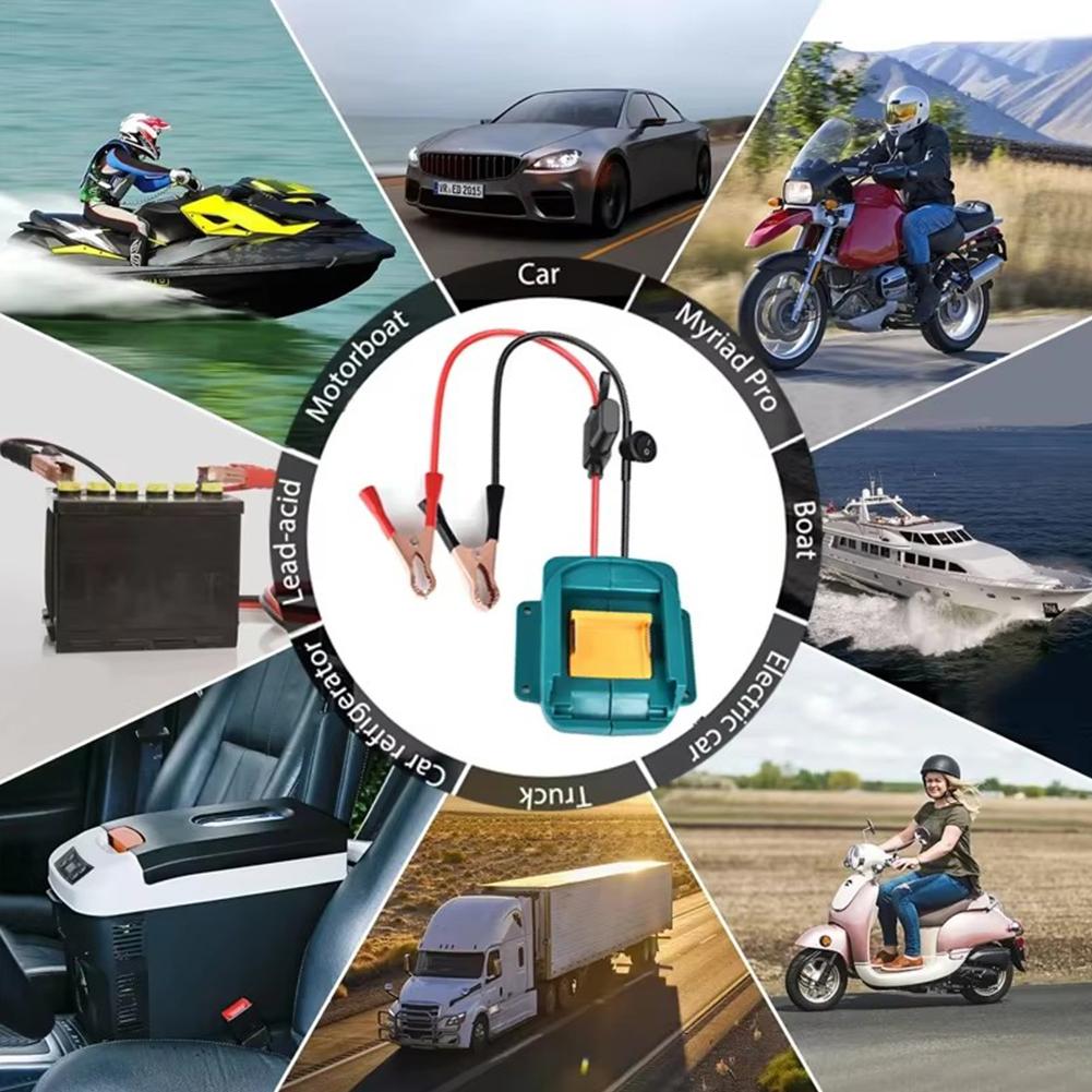 Car Jumper Cables for Makita/Milwaukee 18V 20V Li-ion Batteries Auto Accessories Adapter Car Supercharger Cables