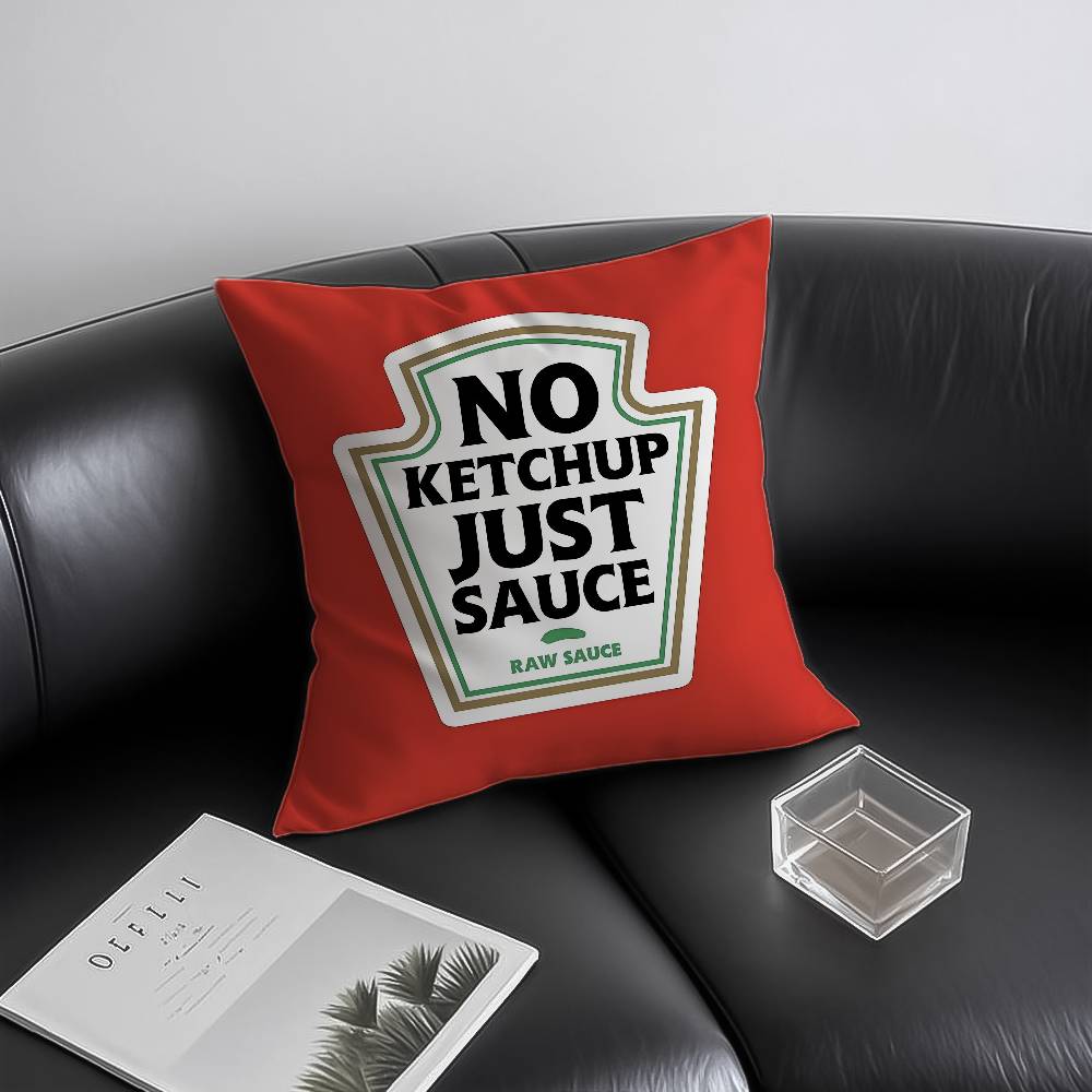Lustiger K-ket-chup Etikett Kissenbezug Hausstaubmilbenabweisend Unsichtbarer Reißverschluss Sofa Bett