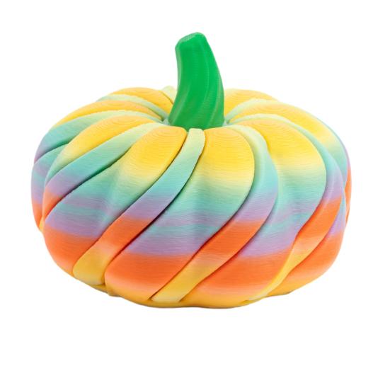 Pumpkin Spinner Decompression Toy 3D Printed Stress Relief And Anxiety Reduction Fidget Toy Smooth Spin And Stretch Sensory Toy for Office