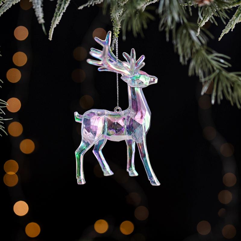 1 buc Acril Diverse Stiluri Cristal Clar Transparent Pandantive Pom de Crăciun Modelare Simulare Ornament de Casă Pandantiv Colorat