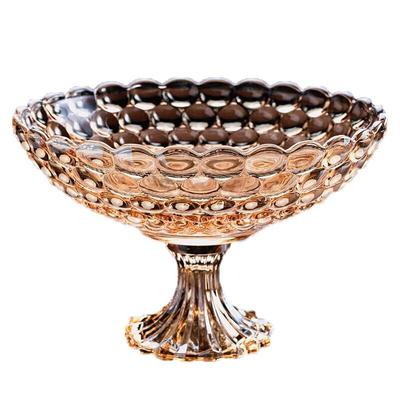 Homeglen European Crystal Glass Pedestal Fruit Bowl