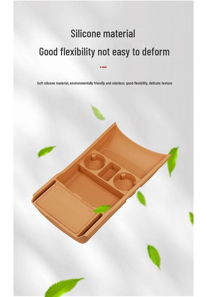 Compatible with 25 Li Auto i8 Models: Silicone Center Console Storage Organizer & Lower Box.
