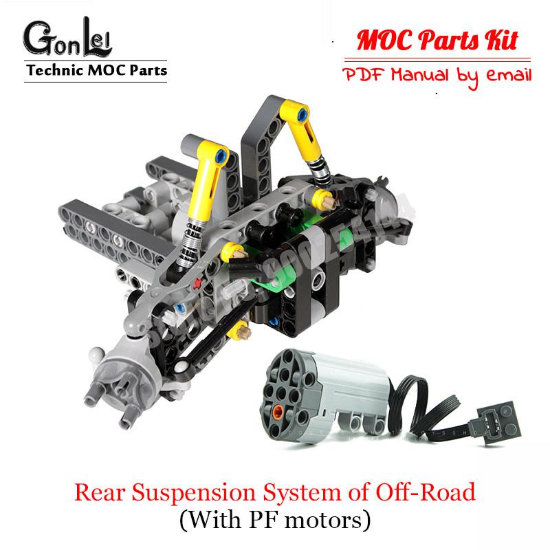 NEW MOC Steering chassis independent wheel suspension mini fake V8 engine Speed gearbox Compatib with High-tech for Off-Road