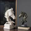 Office Ornaments Home Decoration Living Room Rack Nordic Style Retro Horse Head Ornaments Resin Crafts Decoration