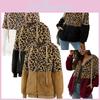 Stylish Women Bear Hooded Jackets With Cozy Fleece And Trendy Leopard Print Design
