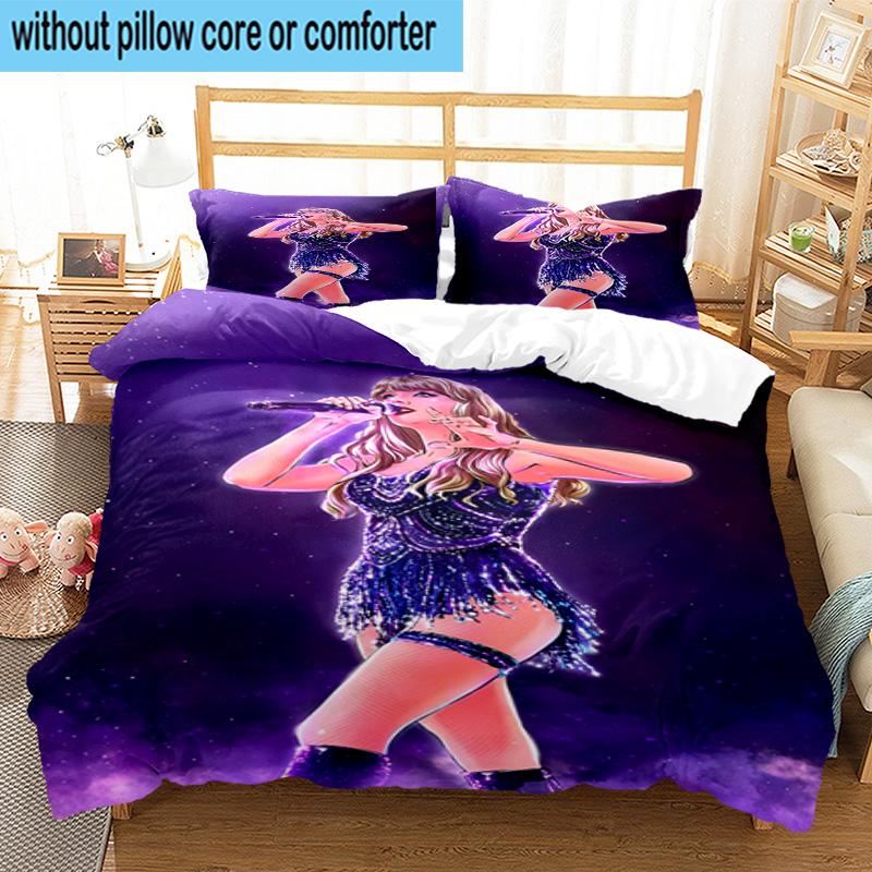 Taylor music Lover Artwork 3pcs Bedding,Including 1pc Duvet Cover And 2pcs Pillowcases Perfect for Christmas,Ideal for Bedroom, Dormitory