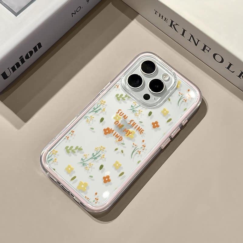 Étui de téléphone souple transparent avec lettres florales pour Samsung Galaxy S26 Ultra S23 S25 FE S24 S22 Plus A57 A37 A55 A54 A36 A35 A15 A16 Housse
