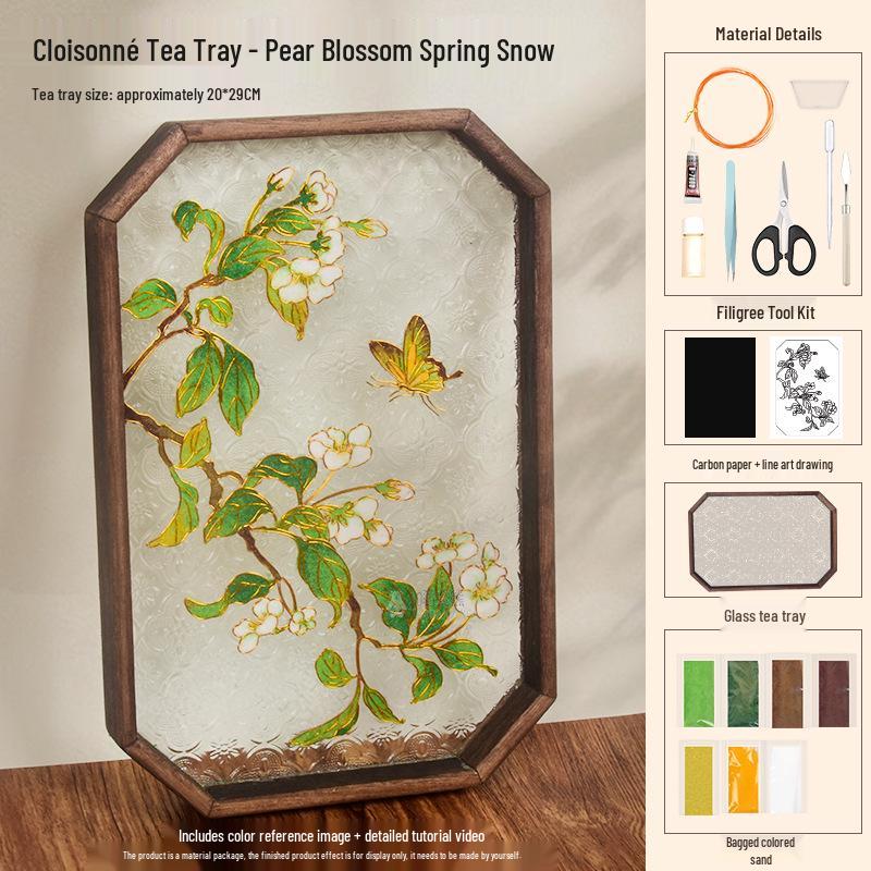 Jingtailan Cloisonné-Emaille Teeschale: Kulturelles handgemachtes DIY-Kit für das Mittherbstfest und Teambuilding