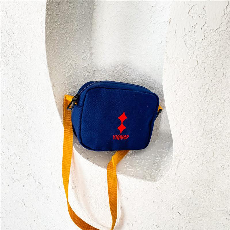 Trendy Summer Kids Canvas Crossbody Bag Stylish Alphabet Design For Boys And Girls