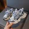 Boys shoes 2025 new spring children's sports shoes girls dad shoes student shoes medium and older children's breathable mesh shoes