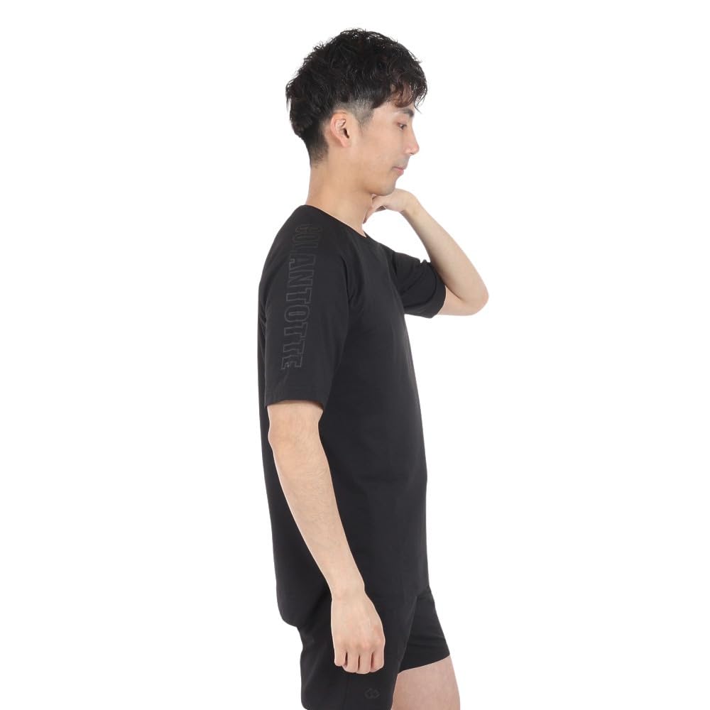 Colantotte Baseball Conditioning Shirt, Short Shoulder Logo, DBDAB31, Quick-Drying, UV Protection (Black/LL/Men's)