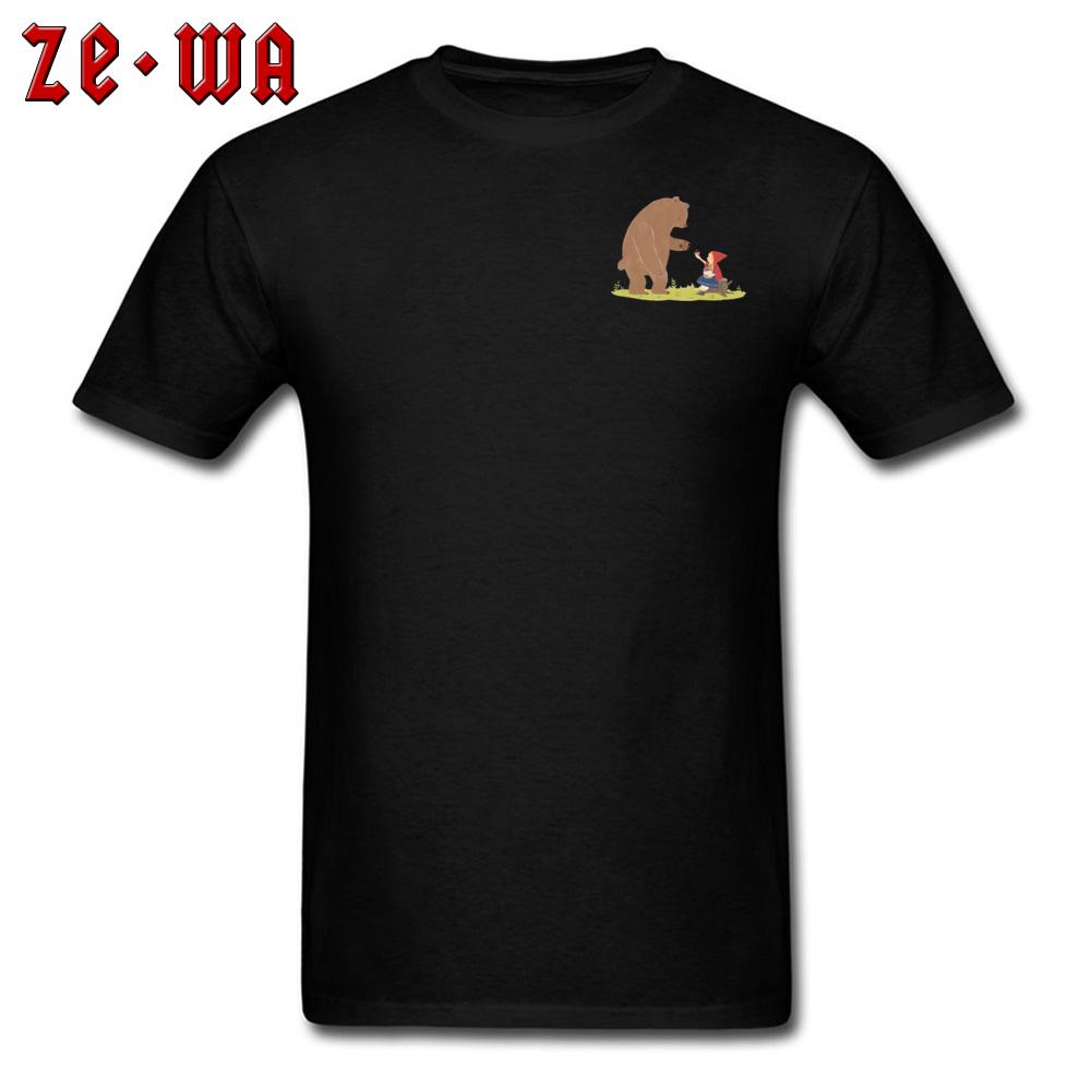 

Футболки из 100% хлопка, мужские футболки Camisa с коротким рукавом, Красная Шапочка, топы с принтом медведя, студенческие повседневные футболки, белая одежда