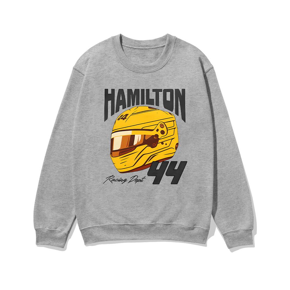 Lewis Hamilton Sweatshirt Inspired British Racing Driver Shirt Graphic Long Sleeve Shirt Trendy Unisex Oversized Casual Pullover M