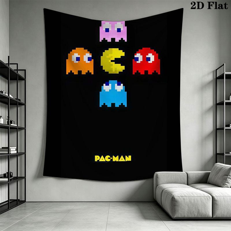 Pac-Man A Wall Hanging Printed Fabric Blanket Decorative Tapestries for Bedroom Living Room Home Decor