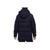 Adidas Solid Color Letter Print Hooded Mid-Length Down Jacket Men Outerwear Navy-Blue CK0970