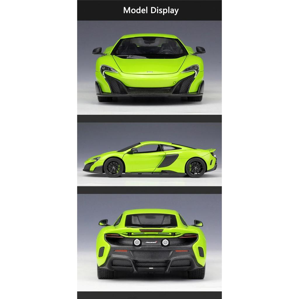 Welly 1/24 McLaren 675LT Alloy Sports Car Model Diecast Metal Racing Vehicles Car Model High Simulation Collection Kids Toy Gift