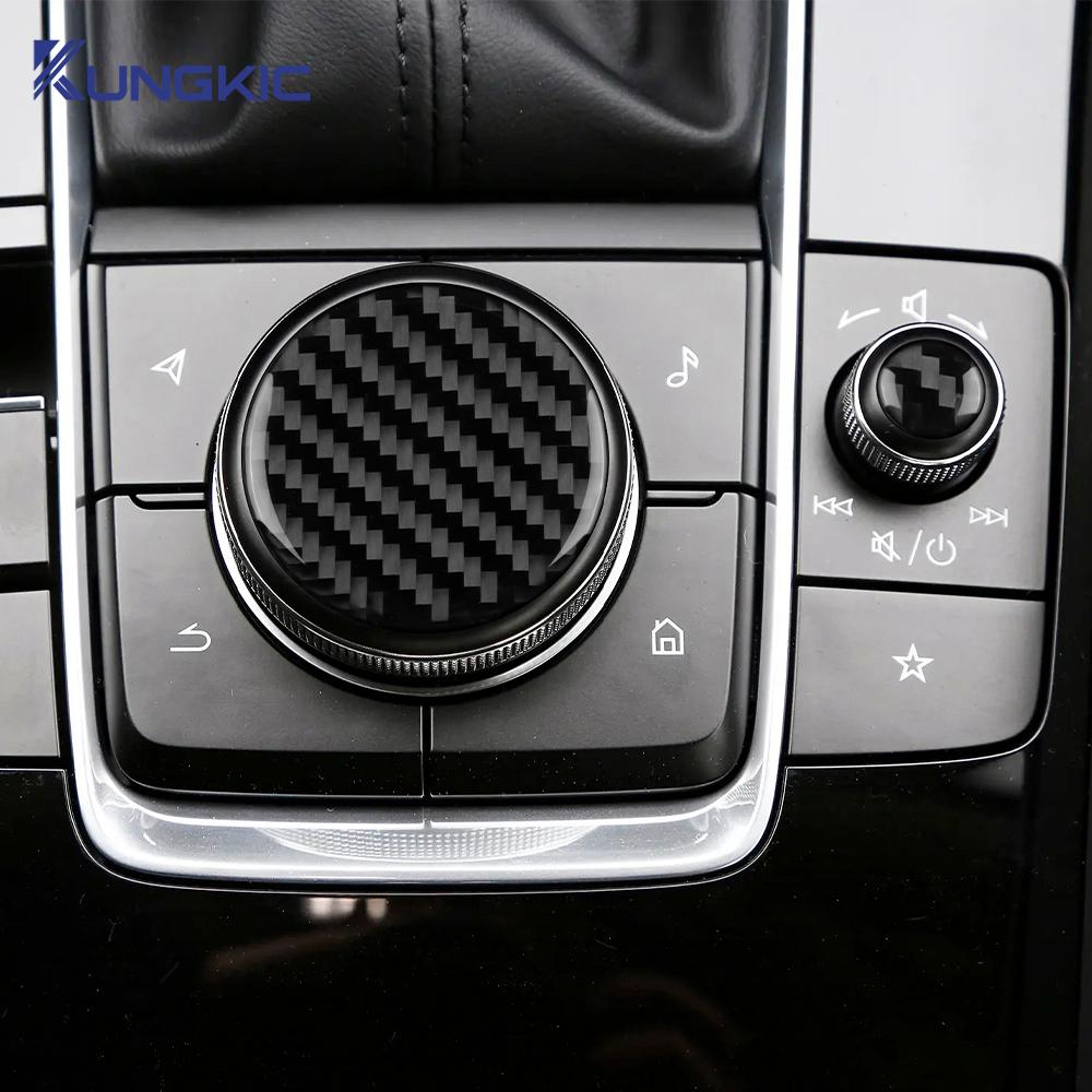 For Mazda 3 Axela 2019-2025/CX-30 2020-2025/CX-50 2022-2025 Real Soft Carbon Fiber Sticker Car Center Control Knob Decor