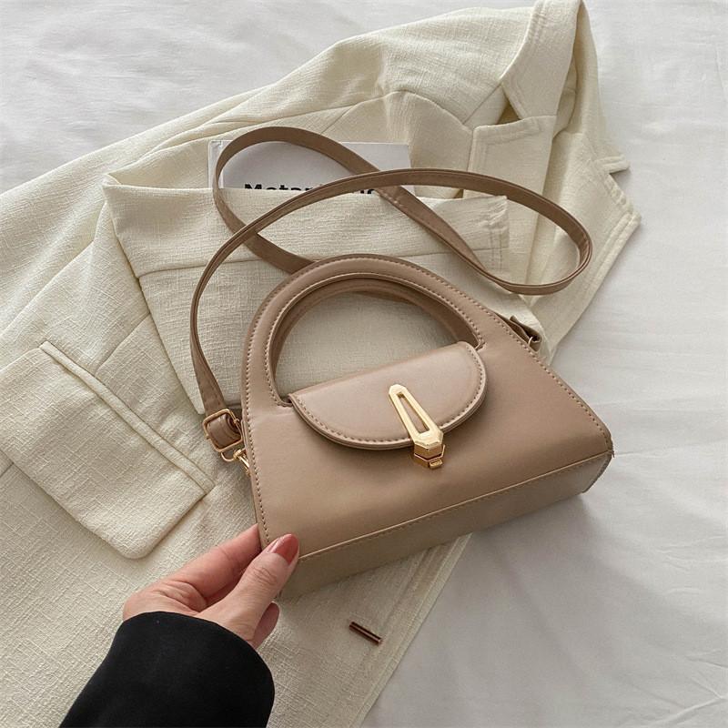 Trendy Minimalist Crossbody Bag 2024 Spring New Arrival Small Unique Design Casual Shoulder Bag хаки