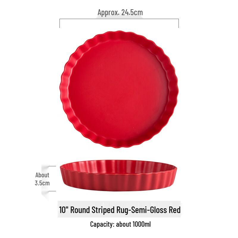 

ZISIZ European Glazed Ceramic Dinner Plate