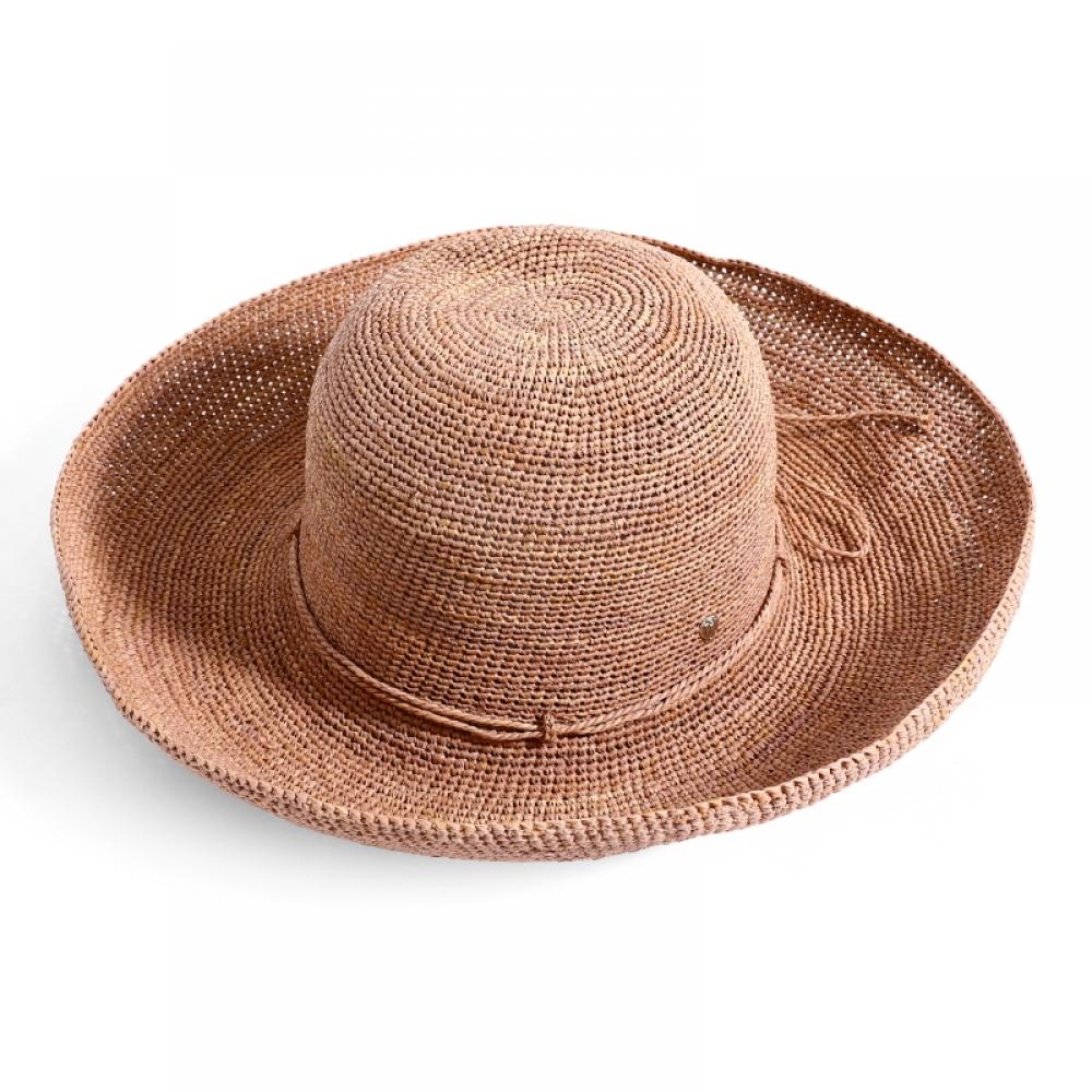 Helen Kaminski Hat50110 Nu Provence 12 Nougat Metal Logo Bucket Hat