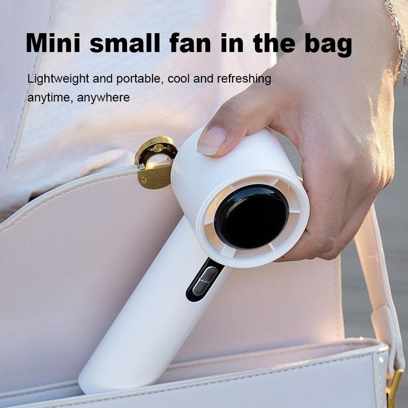 Turbo Fan Mini Fan Portable Handheld Rechargeable Strong Airflow Ultra Fast For Camping
