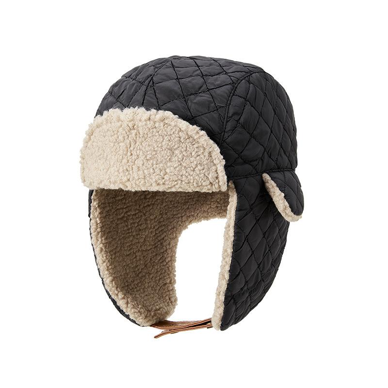 

Новые теплые и удобные ткани осенью и зимой, с начесом и утолщенные, подходят для большого обхвата головы, простые и атмосферные M（56-60cm） чёрный