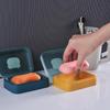 Bathroom Soap Dish with Transparent Lid Portable Travel Soap Box Household Clamshell Soap Box Soap Drain Container Holder