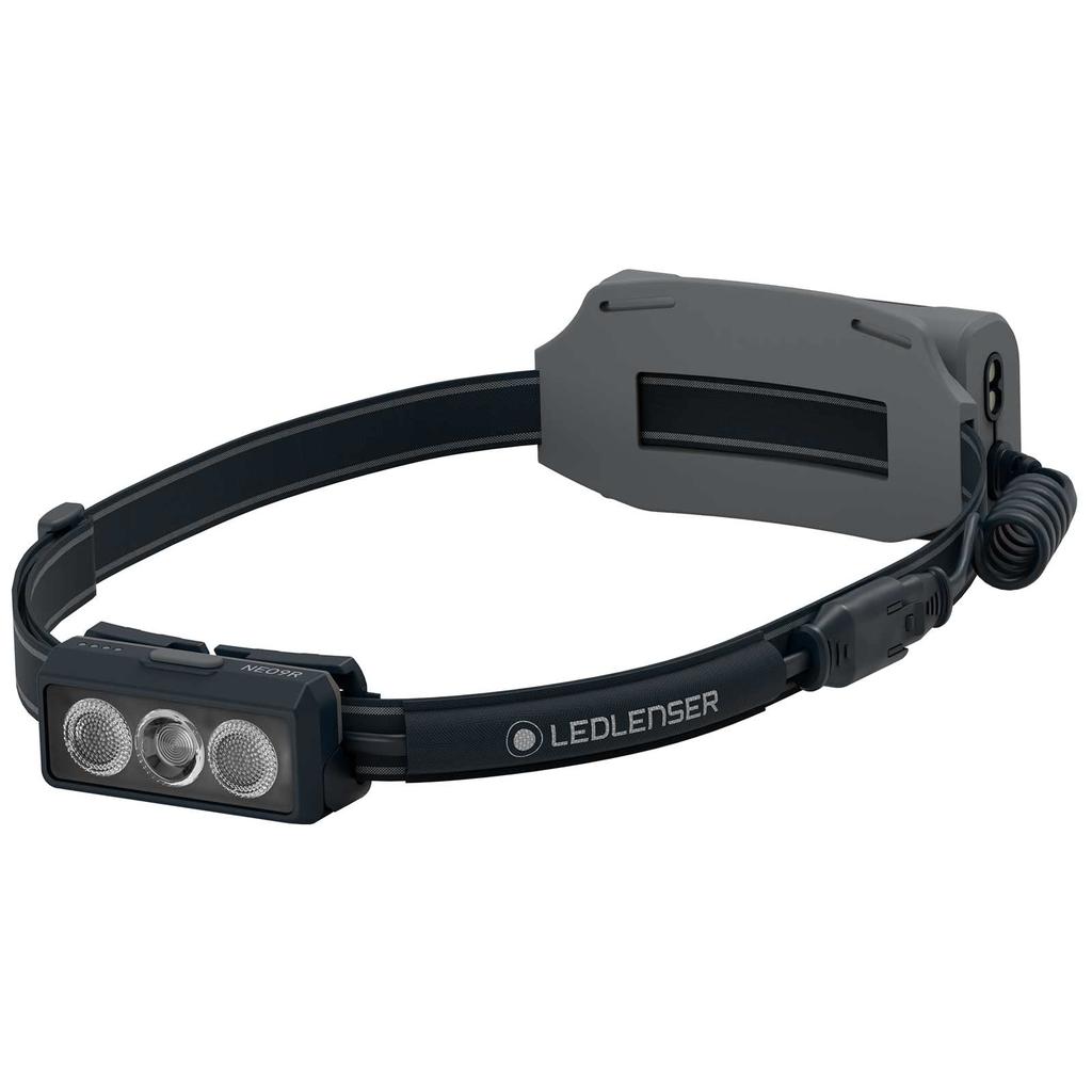 Ledlenser NEO9R Rechargeable LED for Outdoors and 502324 Japanese Small Headlamp, Black/Gray, Running, Black/Gray, [Official Product],