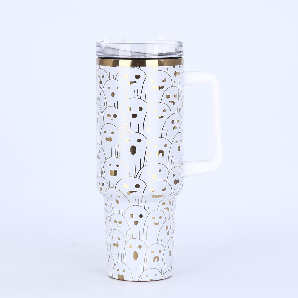 40oz Stainless Steel Thermos Cup with Handle - Large Capacity, Portable Ice Buster Cup
