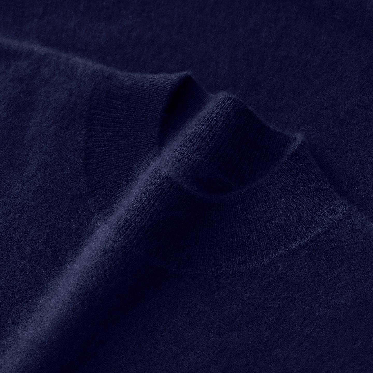 

New cashmere sweater semi-turtleneck sweater medium neck long sleeve cashmere knitting XXXL Темно-синій