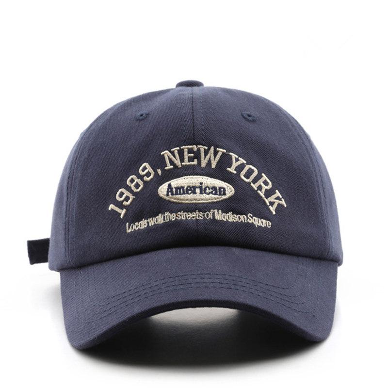 Vintage Baseball Cap Cotton Sunhat Fashion Embroidery 1989 New York Summer Outdoor Cap Unisex Couple Cap