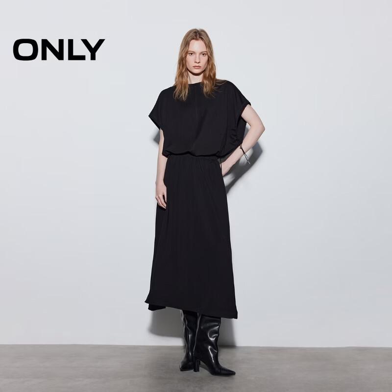 ONLY Women s Drawstring Waist A-Line Dress M