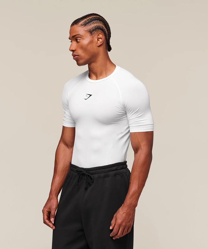 Herren Schnelltrocknendes Atmungsaktives Slim-Fit Sport-T-Shirt mit Kühleffekt und Lässigem Print
