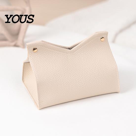 Stylish Leather Tissue Box Box, Easy Open Waterproof PVC Design, Simple Long-lasting Container Style Durable Anti-Crack Dispenser for Home