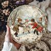 Winter Snowball Fight Aluminum Metal Sign Wall Art Tin Painting 8x8 Inch Home Decor