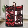 Berserk Black Swordsman Warm Plush Throw Blanket for Kids and Living Room Flannel Bedspread and Bed Cover