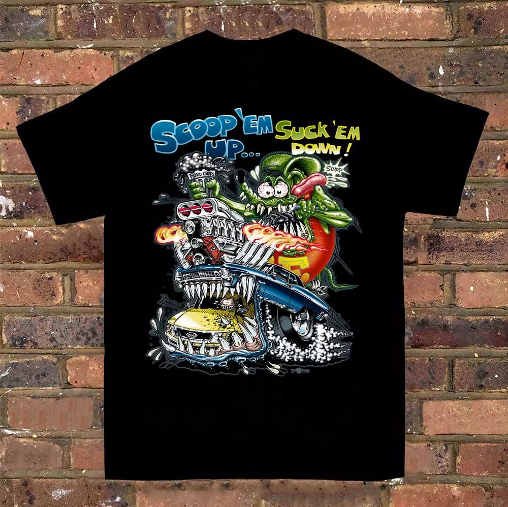 Хлопковая футболка с коротким рукавом Ed Roth Rat Fink, унисекс, подарок для семьи L