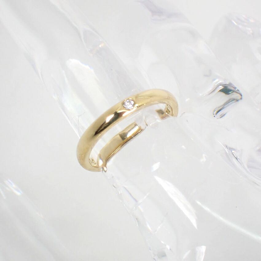 [Pre-owned] TIFFANY 750YG Diamond Band Ring, Size 8.5, J41-7