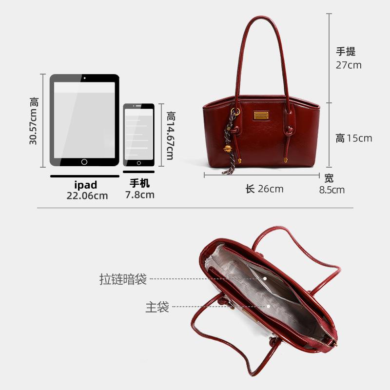 Bag Women'S Bag Autumn And Winter Shoulder Armpit Bag Large Capacity Red Bridal Wedding Bag