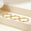 14K Ultra-Thin Polished Unisex Couple Ring with Vacuum Plating