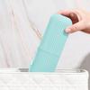 JAJALIN Travel Toiletry Cup, Simple Home Toothbrush Cup, Toothpaste Storage Box, Portable Striped Mouthwash Cup for Dental Tools